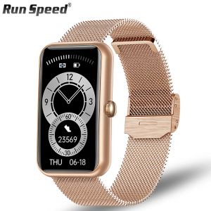 Saatler 2021 Akıllı Saat Kadın Spor Fitness Tracker Kalp Hızı Kan Oxygen Monitör Erkekler Akıllı Band 6 Huawei IOS IOS Android için Fit