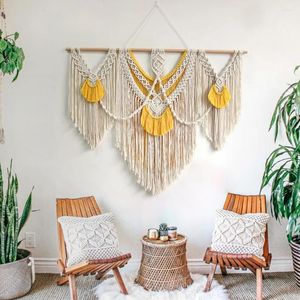 Tapisseries macrame vägg hängande gardin valance boho shabby chic bohemian vävd dekor tapestry