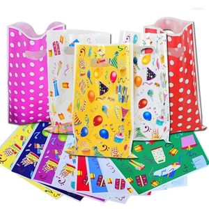 Gift Wrap 40Pcs Printed Bags Polka Plastic Candy Bag Party Loot Kids Birthday Favors Supplies Decor