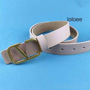leather dressy belt for woman designer cintura brown valentino belts retro gold color V buckle ceinture 25cm jeans luxury fashion simple designer belt tre