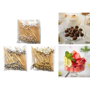 FORCHI 300 pezzi da cocktail bastoncini di frutta usa e getta per spiedini di bambù per antipasti forniture per feste di nozze per la pasticceria vacanze
