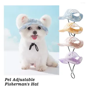 Hundebekleidung Haustierhut Mode Fischer verstellbare Sunhats für Katze Welpen kleine mittelgroße Hunde lässig Outdoor Accessoires R1E2