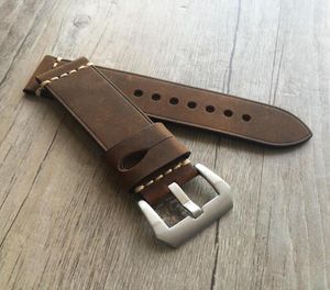 High Grade Leather Strap 20 22mm 24mm Genuine Leather Crazy Horse Leather Watchband Watch Strap Man Watch Straps For Panerai Pam Y1869021