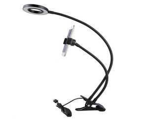 Luz de anel de selfie popular com suporte para telefone celular para transmissão ao vivo e luz da câmera LED de maquiagem com braços longos para iPhone Android P7784355