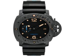 PAM 0616 mens automatic watches 47mm dial black color 2555 mechanical movement carbotech wristwatch luminous4072428