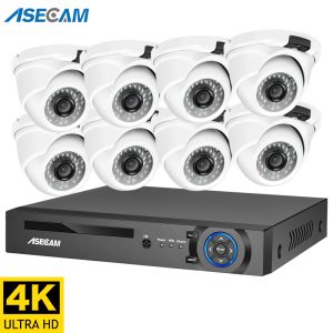 Система 4K Ultra HD 8MP Security Camera System H.265 POE NVR KIT CCTV СВЕДЕНИЕ МЕТАЛЛЕВОЙ МЕТАЛЛЕВОЙ DOME IP Video Supiillance Camer