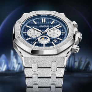 30 Ling Corving Frost ، Sands Gold ، Watch Multi Functional Mechanical Watch بالكامل ، Watch Night Light Steel Hote 72 Watch 72