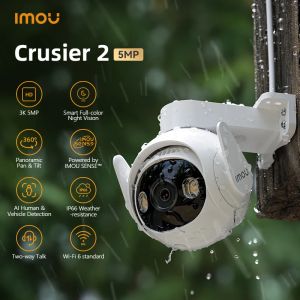Kamery Imou Cruiser 2 5MP WiFi Outdoor Security Security Smart Tracking Wykrywanie ludzkiego pojazdu bezprzewodowe noktowizor Dwukierunkowy rozmowa