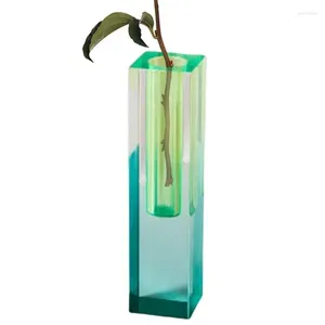 Vases Iridescent Acrylic Vase Colorful Light Flower Dry Arrangement Arranging Bouquets Wedding Office