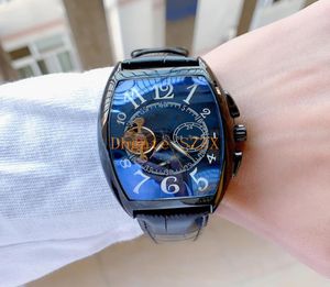 Mens 시계 고품질 자체 와인딩 투르 빌론 스테인리스 스틸 모든 소형 작업 다이얼 비즈니스 시계 Montre Luxe Reloj de Lujo8968284