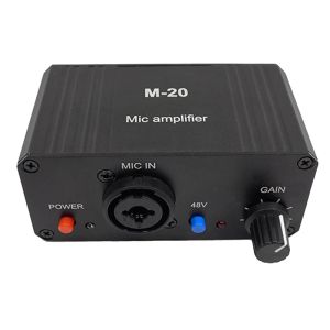 Microfones 1Set Dynamic Microphone Condenser Microphone Amplifier M20 Black For Live Sound Card Högtalare