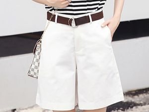 Koreansk mode casual sommar shorts kvinnor förlorar bred ben pantalon femme bälte grön vit hög midja shorts kvinnlig s-xxl 240329