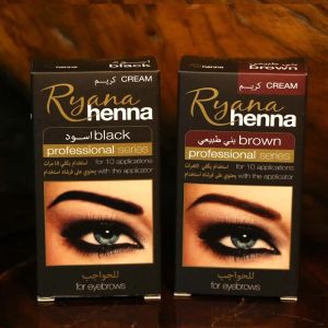 Ögonfransar Ryana Revia Henna Natural Eyebrow Eyelash Professional Color Tint Cream Kit, 15minute Fast Tint tillgängligt enkelt färgämne Populärt