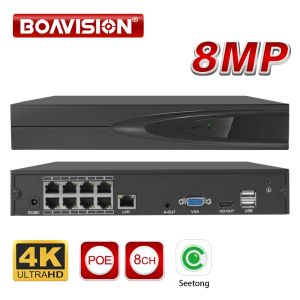 Gravador Super 8MP H.265 POE NVR AI Ai Smart Recording Securion Surveillance Video Recorder até 14 TB HDD para câmera IP POE