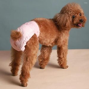Abbigliamento per cani 10 pezzi pannolini elastici con foro coda assorbente cucciolo femmina a prova di perdita per il periodo di calore dell'incontinenza
