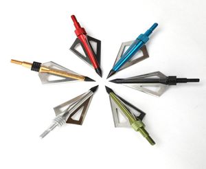 6pcs Polowanie 100 strzałek ziarna głowicy Broadheads z 3 stałymi ostrzami łuczniczymi punktem końcówki strzałki dla związków lub kuszu 5037595