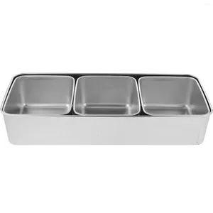 Tassen Edelstahl Snackplatten -Fachkapitalbox Badezimmerdekorationen Süße Aufbewahrungskoffer