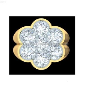 Most Selling Handmade Big Bling Rings Hip Hop Iced Out Luxury Moissanite Men Diamond Ring From Indian Exporter