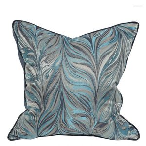 Poduszka niebieska szara w paski w Ameryce w amerykańskim w stylu miękkim okładce kolor dekoracyjny dom do sofy