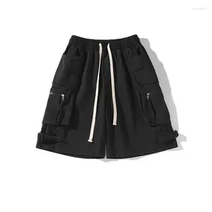 Kobiety szorty dla kobiet Summer Dark Techwear Women Vintage Casual Big Pocket Harem Short Pants emo punk Capris Teen Beach Both Goth