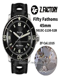 ZF Factory Watches 5015C113052B FIFTYファゾム45mmステンレス鋼CAL1315オートアムティックメンズウォッチサファイアベゼルブラックダイヤルキャンバ8068563