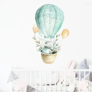 Wall Stickers Cute Air Balloon Poster Animal Home Decor Baby Room Decoration Nursery Wallpaper Self Adhesive