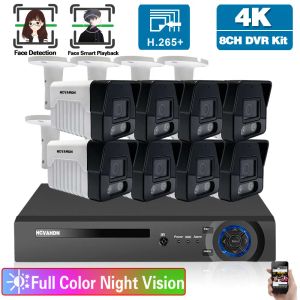 System 8 Channel CCTV DVR Kit 4K Full Color Night Vision AHD Security Camera System Set Outdoor Wateproof Video Surveillance System Kit