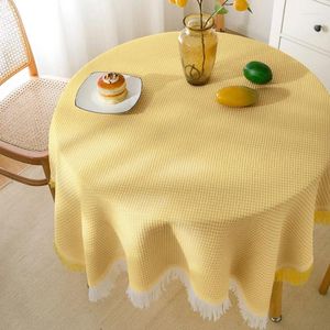 Table Cloth Tablecloth Small Round Light Luxury Birthday Po White Japanese