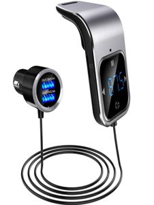 FM Verici Bluetooth Araç Kablosuz Radyo Adaptörü Aux Mp3 Pansiyonu FM Modülatörü Eller ile Konuşan Çift USB Fast Charger4978473