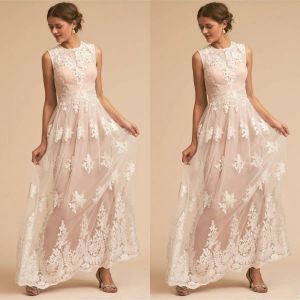 Klänningar bhldn bröllopsklänningar varumärke design golvlängd brudklänningar skräddarsydda spetsar applikationer aline bröllop klänning robe de mariee