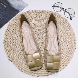 Sapatos casuais mulheres planices primavera outono moda feminina feminina quadrada dedo dedo lúdico luxo tamanho grande 43 44 45