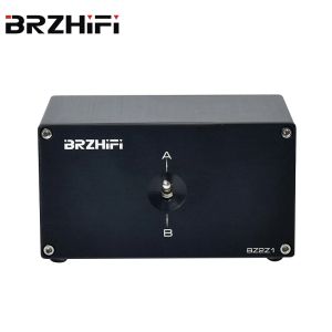 Amplifier BRZHIFI Aluminum Alloy Two Input One Output Power Amplifier Speaker Switcher For Home Theater Systerm Commercial Amplificador