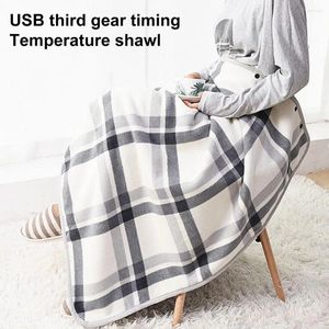 Blankets Shoulder Heating Wrap Comfort Blanket Cozy Usb Shawl Versatile Office Sofa Christmas Gift With Button