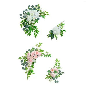 Decorative Flowers Artificial Flower Swag Wedding Arch Floral Decoration For Ceremony Welcome Sign Backdrop Table Centerpiece