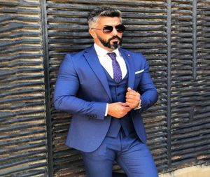 Casual Royal Blue Suits For Business Men Wedding Groom Tuxedo Senaste Coat Pants Designs Slim Costume Homme Mariage Terno Masculino1863727