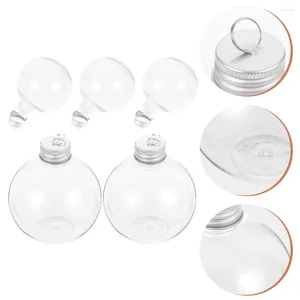 Vases Christmas Spherical Bottle Clear Plastic Bottles Lids Milk Coffee Caps Juice Storage Portable Water