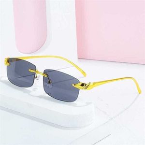 2024 Neue hohe Qualität 10% Rabatt auf Luxusdesignerin neuer Sonnenbrillen für Männer und Frauen 20% Rabatt auf Kopf Rahmenlose Mode kleine Square Classic Brille