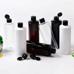 Storage Bottles 15pcs 400ml Empty White Black Plastic Bottle With Flip Cap For Shower Gel Shampoo Liquid Soap Personal Care Cosmetic