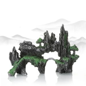 Resin Ornaments Plant Rockery Multi Style Aquarium Decorations Fish Tank Decoration and Landscaping Decor Accessories 240321