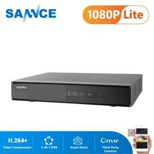 Recorder Sannce 4 Channel TVI DVR AHD 5IN1 1080N Sicherheits CCTV DVR 4CH Mini Hybrid DVR Unterstützungsanalog/AHD -Kamera mit 1T -Festplatte