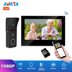 Intercom Tuya Smart Life WiFi Video Intercom Touch Screen Video Door Phone med 1080p Video Doorbell Camera Motion Sensor Home Intercom