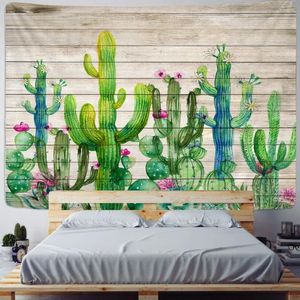 Tapissries Cactus Mandala Tapestry Wall Hanging Boho Decor Macame Hippie Witchcraft Tropical Plants Cloth Filt