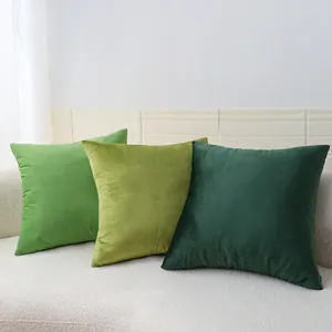 Pillow Velvet Green Decorative Pad Cover 18 Inch Living Room Gift Car Sofa North Home Decoration