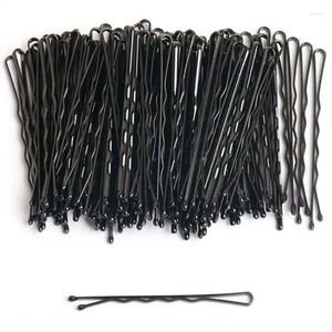Hair Accessories 100 PCs Simple Spray Paint Black Wavy Word Clip Is Suitable For Daily Party