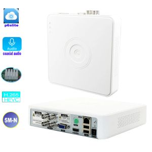 REGORDADOR CCTV Security 4CH canal 5mn Coaxial Audio DVR AHD Híbrido 5 em 1 H.265 para 5mp 12.5fps 1080p TVI CVI CVBS IP Camera P2P ONVIF