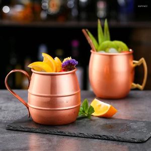 Mugs 500Ml Metal Wine Cup Single Layer Stainless Steel Barrel-Type Cocktail Creative Beer Stein Mug Bar Cool Drinking Utensil