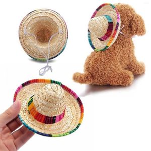 Köpek giyim 1pc mini evcil köpekler Meksika Hip Hat Sombrero Kedi Güneş Şapkaları Renkli Parti Aksesuarları Kostüm Hawaii Plajı N6u7