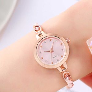 Relógio de quartzo feminino minimalista de cordão, novo relógio de pulseira de óleo, alto valor estético para mulheres C02