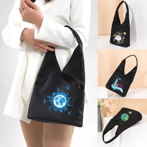 Sacolas de compras Bolsa pequena menina bolsa de bolsa macia armazenamento cosmético reutilizável estilo harajuku enxerto de soldados de impressão de impressão de viagens de viagem