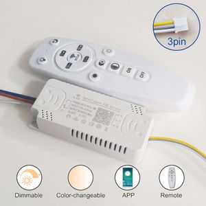 2.4g Akıllı Sürücü Uzaktan Kumanda Güç Kaynağı Dimmingcolor karşılaştırılabilir transformatör LED band'a bağlan (12-24-40-60w) x2